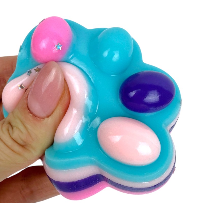 Gniotek Kocia Łapka Pastelowy efekt z galaktyczną posypką