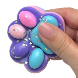 Gniotek Kocia Łapka Pastelowy efekt z galaktyczną posypką