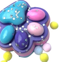 Gniotek Kocia Łapka Pastelowy efekt z galaktyczną posypką