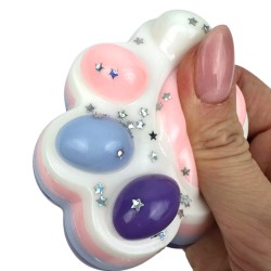 Gniotek Kocia Łapka Pastelowy efekt z galaktyczną posypką