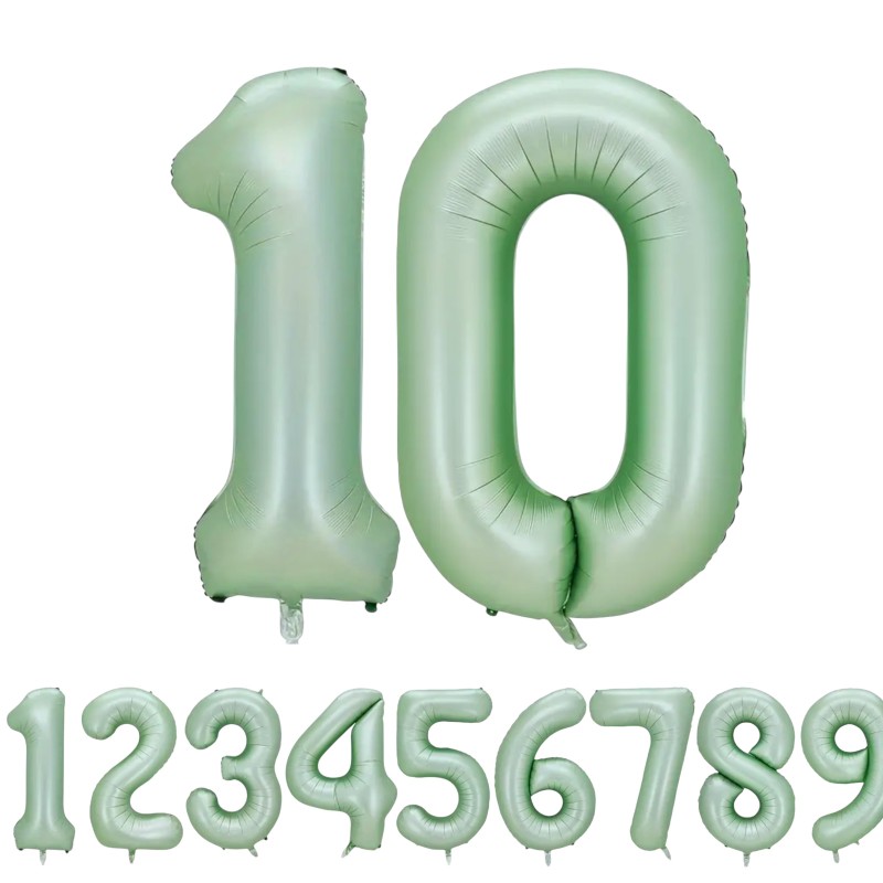 Zestaw balonów z kapibarą i zieloną cyfrą