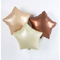 Gwiazdka gwiazda balon foliowy satynowy Amber brązowy