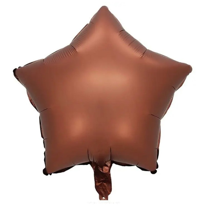 Gwiazdka gwiazda balon foliowy satynowy Amber brązowy