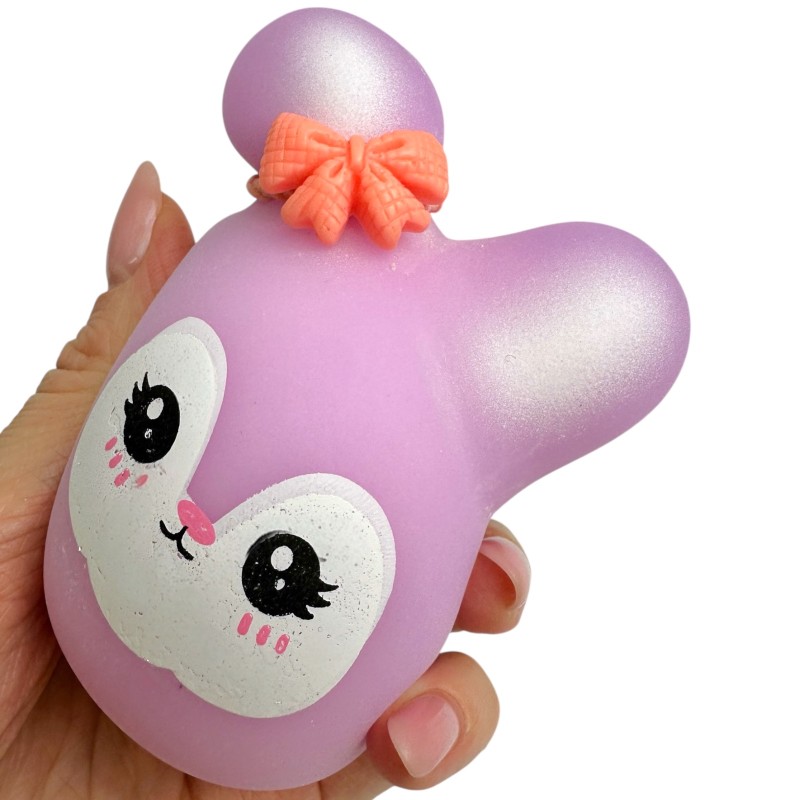 Gniotek wypełniony Piankoliną 8x8cm Króliczek Kawaii