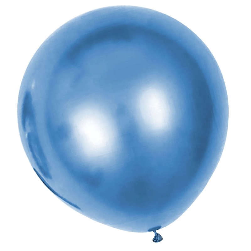 Duży Balon lateksowy metaliczny Niebieski 90cm 36cali
