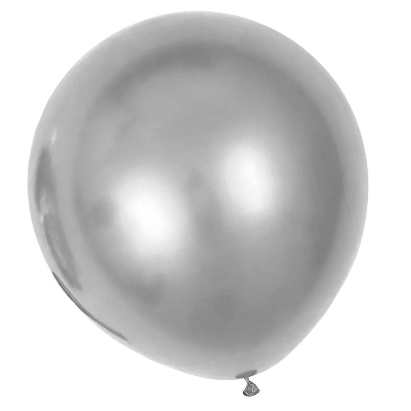 Duży Balon lateksowy metaliczny Srebrny 90cm 36cali