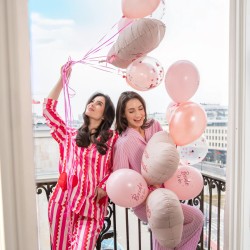 Balony  Wieczór Panieński rose gold z konfetti 12 cali 6 szt