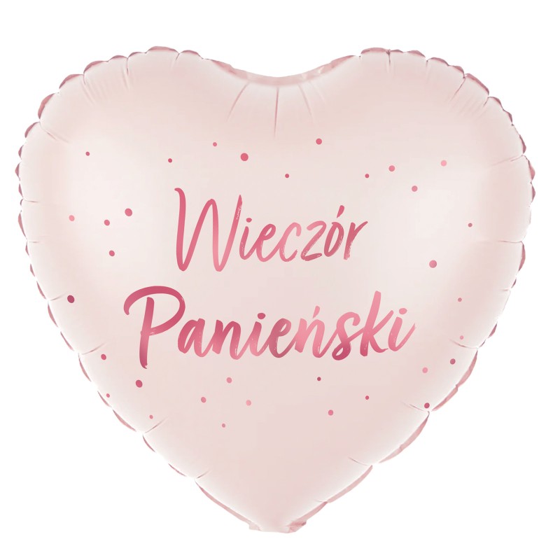 Balon Serce Wieczór Panieński 18 cali Różowy Foliowy
