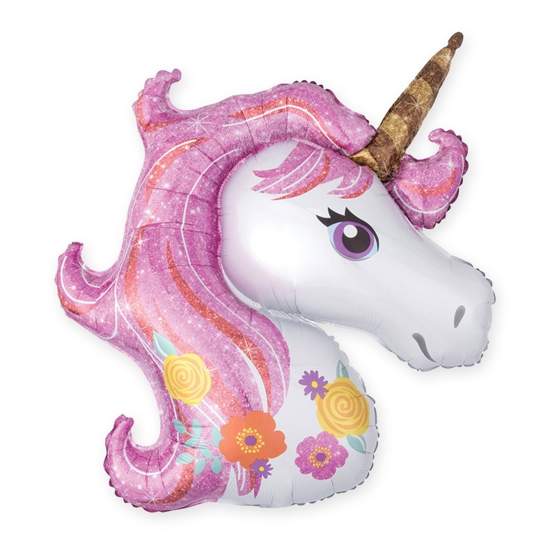 Balon unicorn kwiat XXL