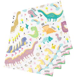 Zestaw Dziecięcy Dinozaury Talerzyki Kubeczki Słomki