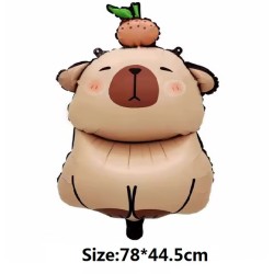 Balon foliowy Kapibara z pomarańczą na głowie