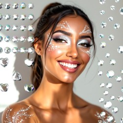 Kryształki diamenciki naklejki na twarz FaceGem