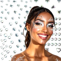 Kryształki diamenciki naklejki na twarz FaceGem