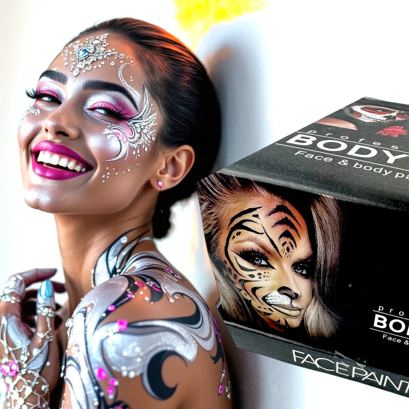 Body art wodne farby do twarzy i ciała 15 kolorów paletka