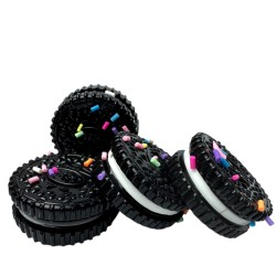 Gniotek Squishy Mini Oreo Zestaw 4 sztuki z kolorową posypką
