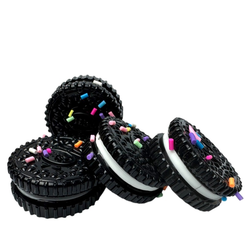 Gniotek Squishy Mini Oreo Zestaw 4 sztuki z kolorową posypką