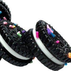 Gniotek Squishy Mini Oreo Zestaw 4 sztuki z kolorową posypką