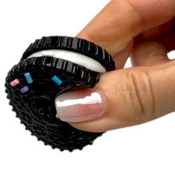 Gniotek Squishy Mini Oreo Zestaw 4 sztuki z kolorową posypką