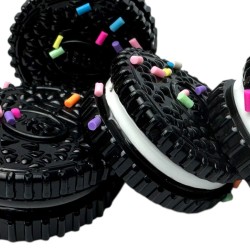 Gniotek Squishy Mini Oreo Zestaw 4 sztuki z kolorową posypką