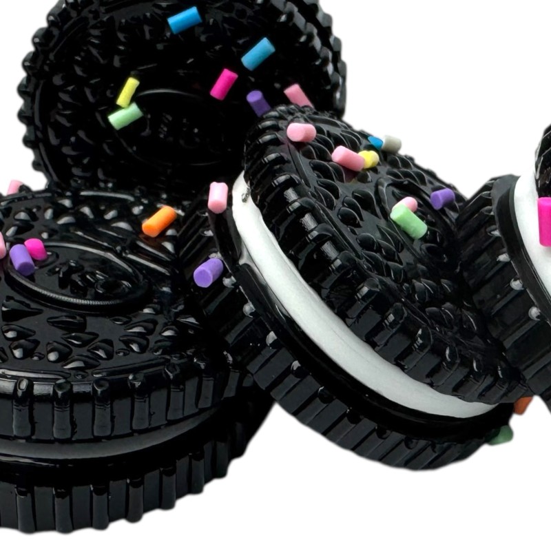 Gniotek Squishy Mini Oreo Zestaw 4 sztuki z kolorową posypką