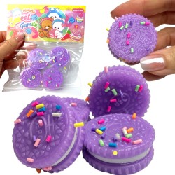 Gniotek Squishy Mini Oreo Zestaw 4 sztuki z kolorową posypką