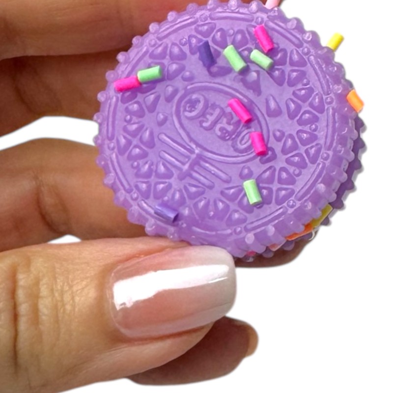 Gniotek Squishy Mini Oreo Zestaw 4 sztuki z kolorową posypką