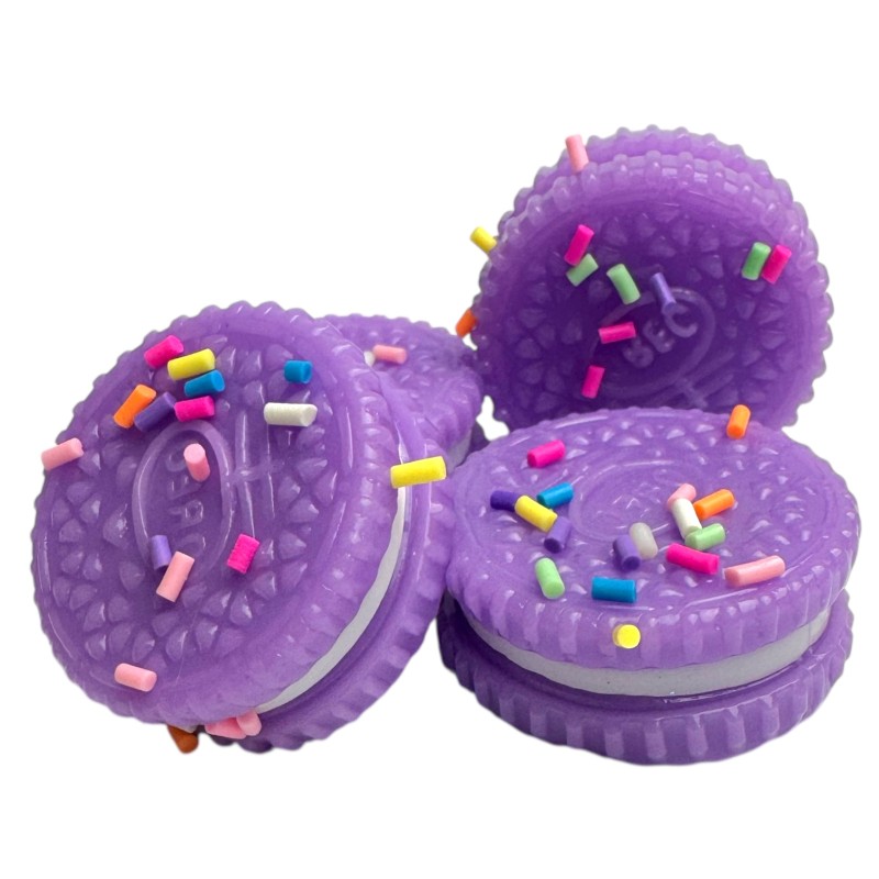 Gniotek Squishy Mini Oreo Zestaw 4 sztuki z kolorową posypką