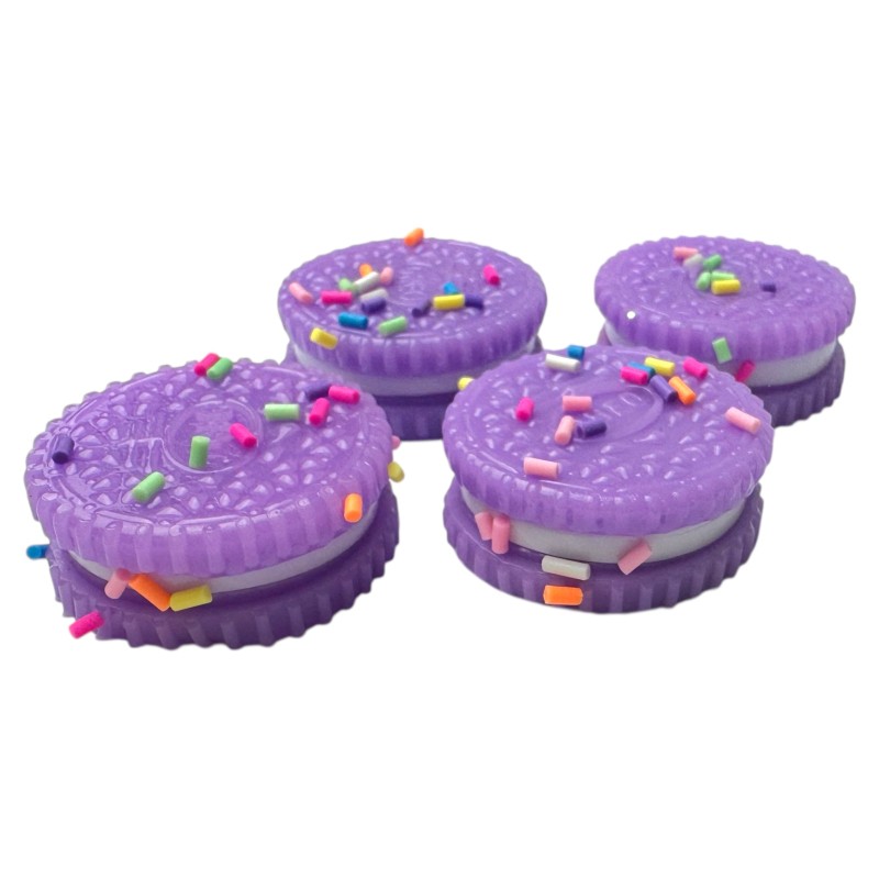 Gniotek Squishy Mini Oreo Zestaw 4 sztuki z kolorową posypką