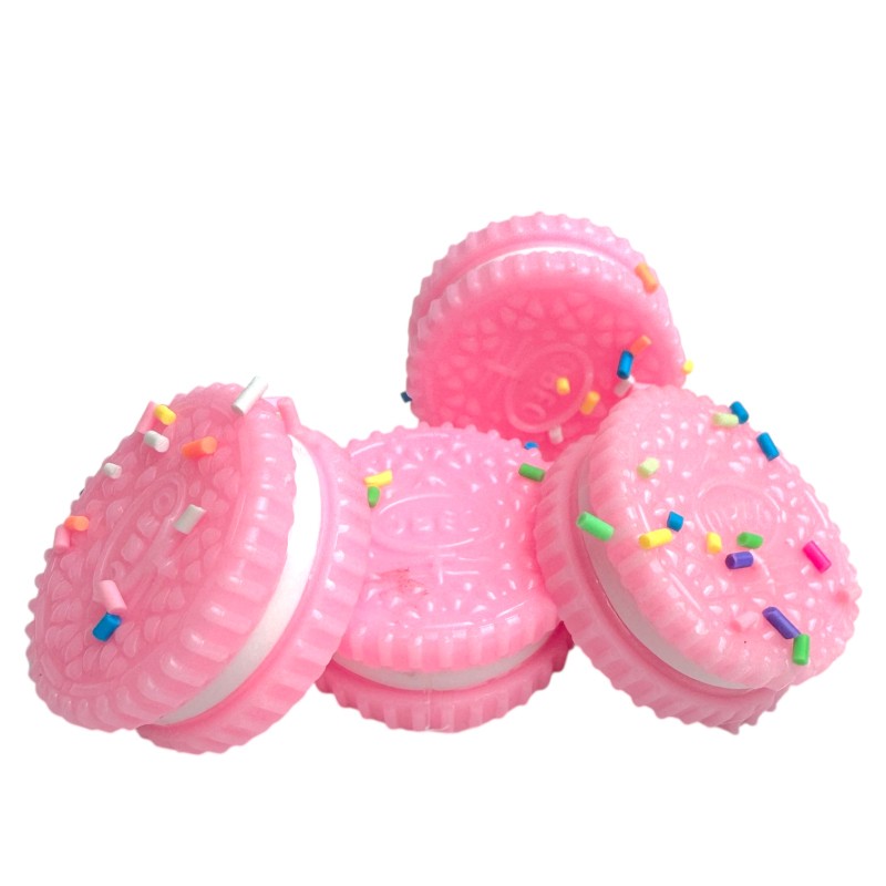 Gniotek Squishy Mini Oreo Zestaw 4 sztuki z kolorową posypką