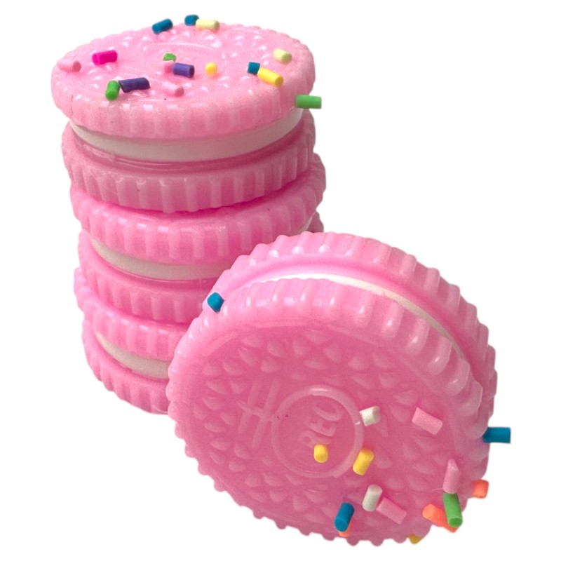 Gniotek Squishy Mini Oreo Zestaw 4 sztuki z kolorową posypką
