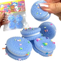 Gniotek Squishy Mini Oreo Zestaw 4 sztuki z kolorową posypką