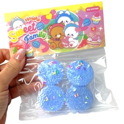 Gniotek Squishy Mini Oreo Zestaw 4 sztuki z kolorową posypką