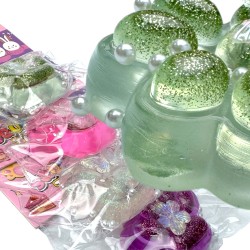 Antystresowy Gniotek Kocia Łapka Brokat z Motylkiem