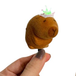 Spinka do włosów z kapibarą i złotą ozdobą