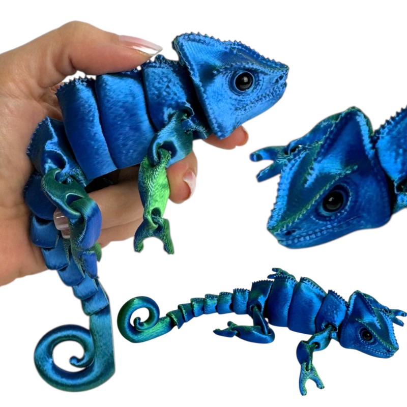 Antystresowy Kameleon 3D figurka drukowana Zabawka Sensoryczna