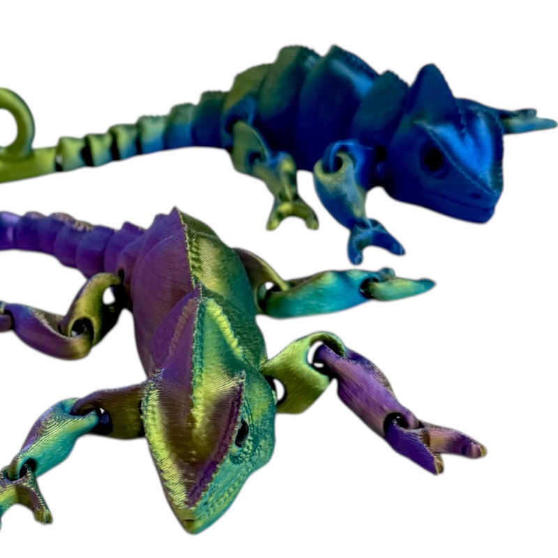 Antystresowy Kameleon 3D figurka drukowana Zabawka Sensoryczna