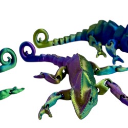 Antystresowy Kameleon 3D figurka drukowana Zabawka Sensoryczna