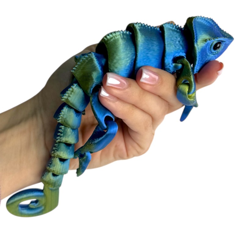 Antystresowy Kameleon 3D figurka drukowana Zabawka Sensoryczna