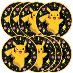 Talerzyki papierowe Pikachu Pokemon 23 cm 8 szt