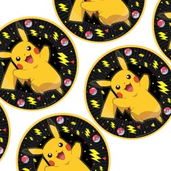 Talerzyki papierowe Pikachu Pokemon 23 cm 8 szt