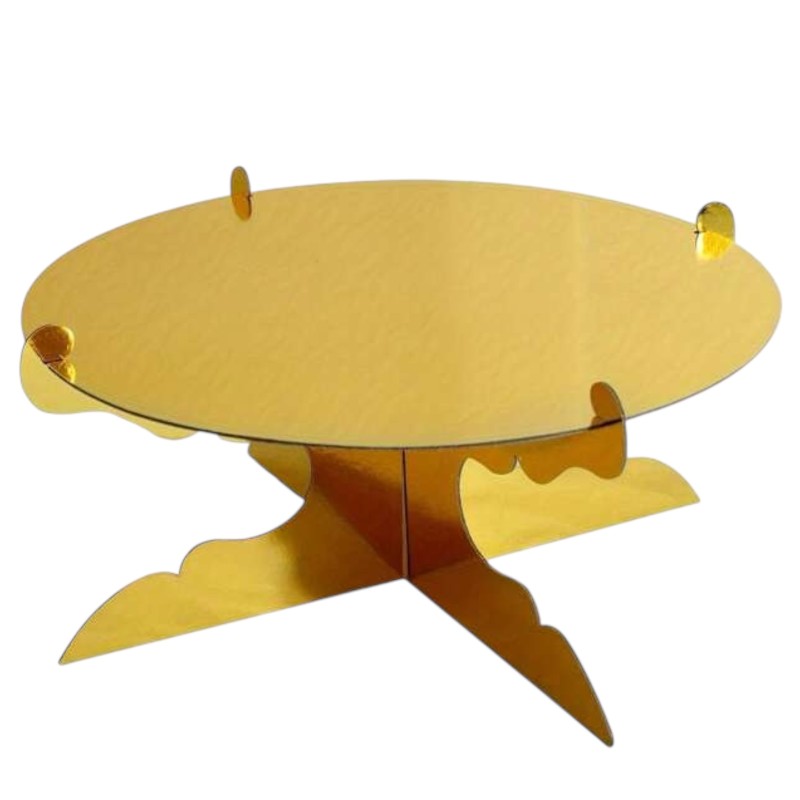 Złota patera papierowa na tort 30 cm