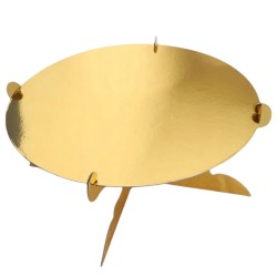 Złota patera papierowa na tort 30 cm