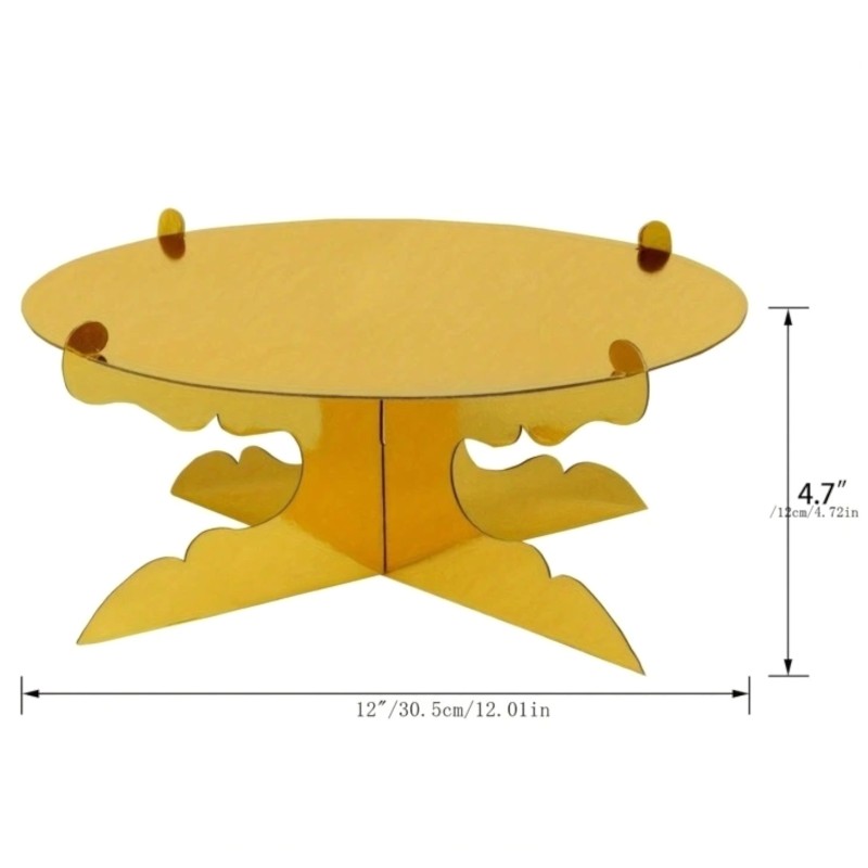 Złota patera papierowa na tort 30 cm