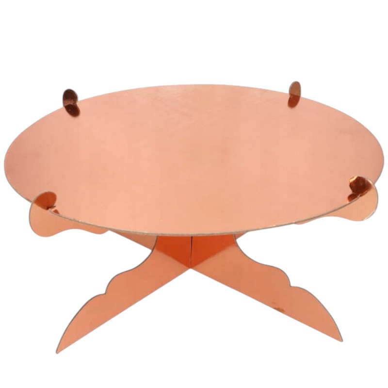 Rose Gold Miedziana patera papierowa na tort 30 cm