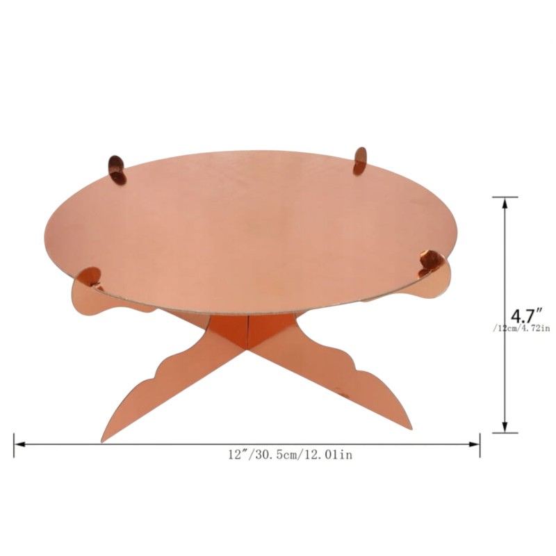 Rose Gold Miedziana patera papierowa na tort 30 cm