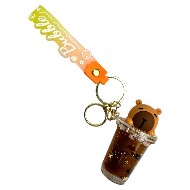 Brelok Kapibara Bubble Tea w stylu japońskim Kawaii