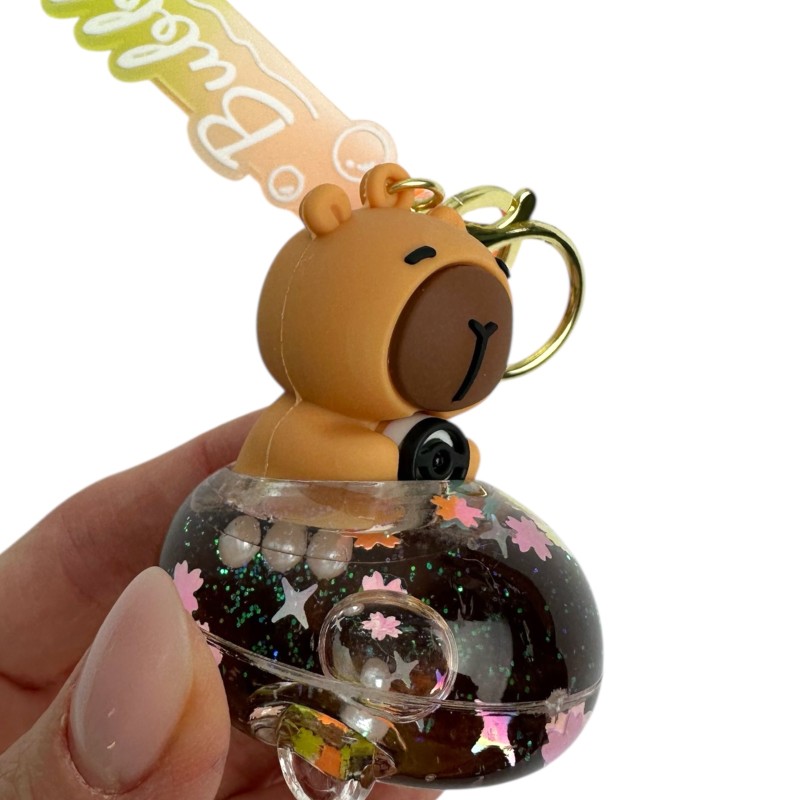 Brelok Kapibara Bubble Tea w stylu japońskim Kawaii