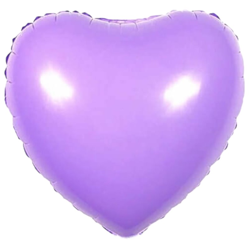 Balon Foliowy Serce 45cm Fioletowy Pastelowy