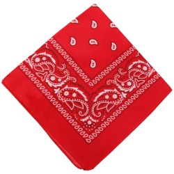 Czerwona Bandana Bandamka Paisley 53x53cm 100% Bawełna