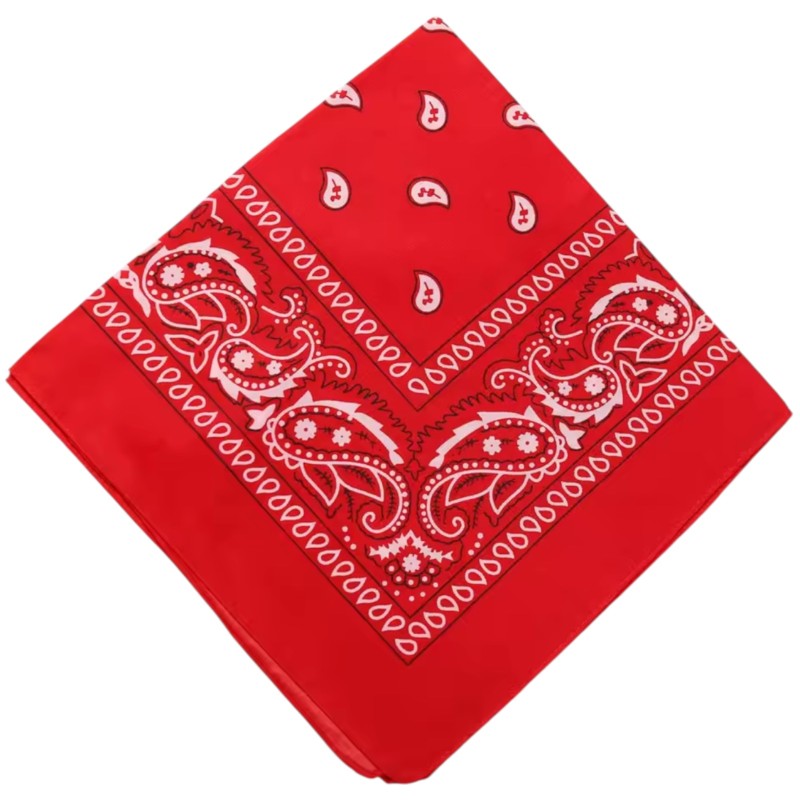 Czerwona Bandana Bandamka Paisley 53x53cm 100% Bawełna